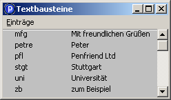 Textbausteine